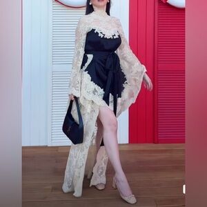 NWT Zimmermann Hypnotic Draped Silk-Satin Dress in Black Size AU0/US4